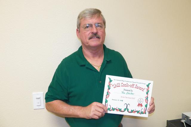 Chili Cook Off Winner 2013, Tom Decker, Sr.