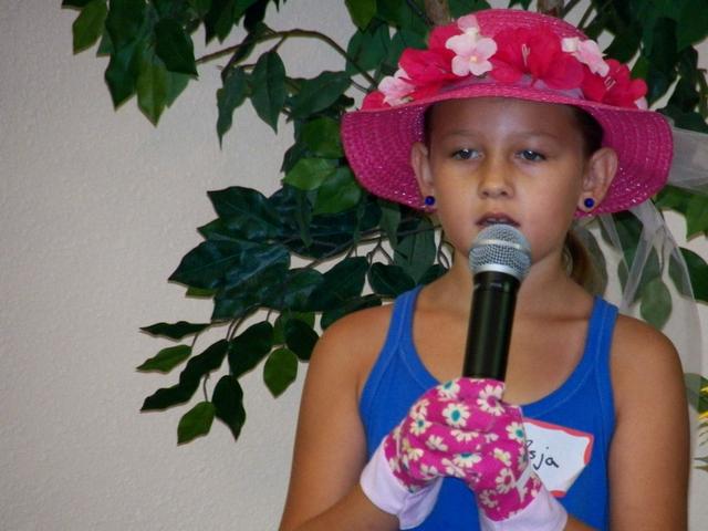 Anna in her Gardening Hat