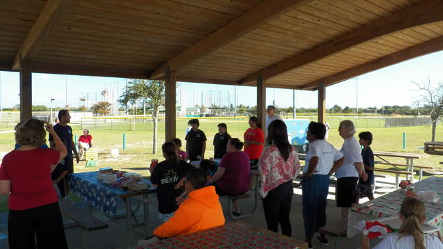 Pastor Moreno greets the guests