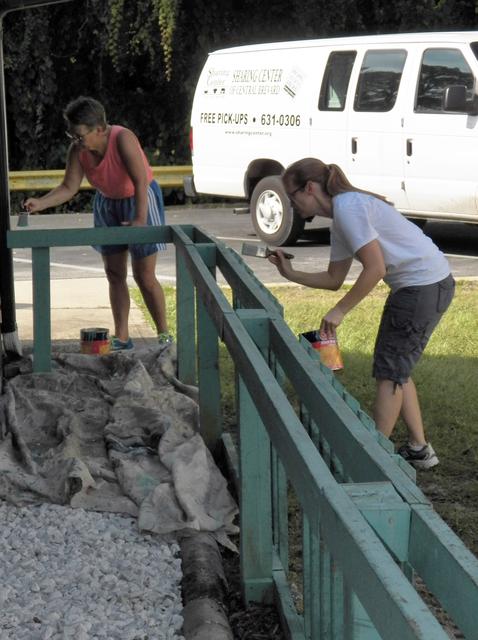 Painting the bike rack