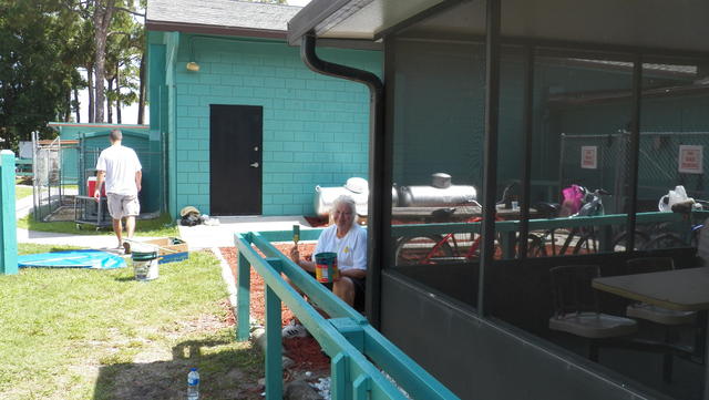 Painting the bike rack