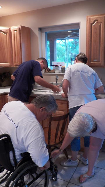 Getting the blinds together and cleaning up the means of transportation