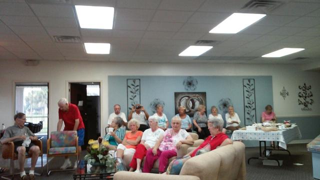 The residents enjoyed the music