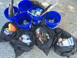 All the garbage we picked up in less than two hours (it was a pretty clean beach)